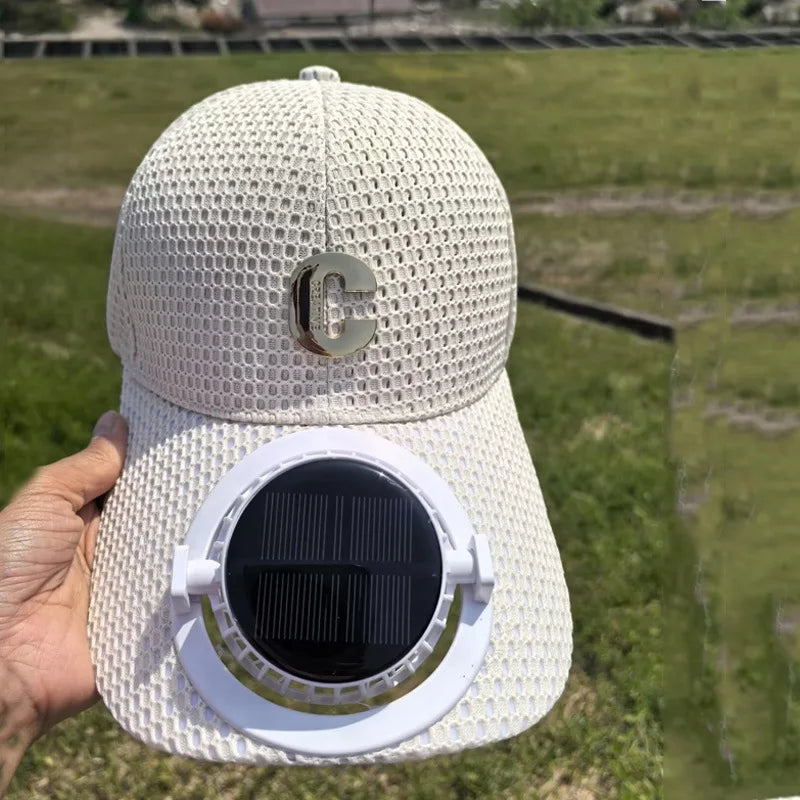 Solar Powered Charging head Fan