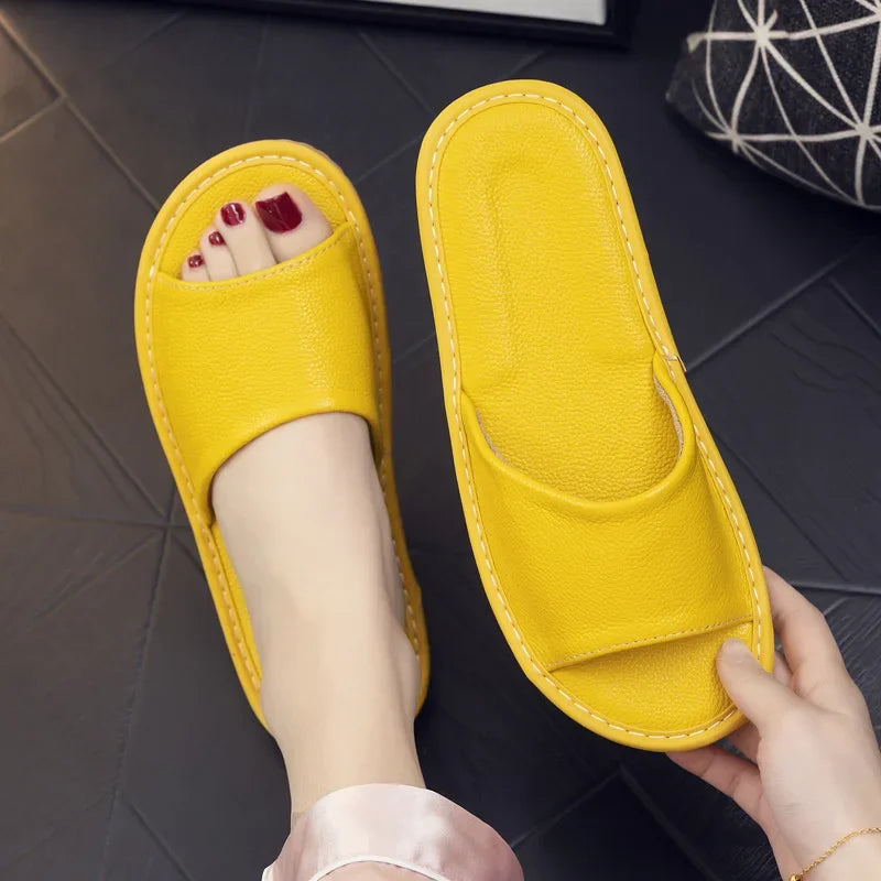 Genuine Cow Leather Sandals Indoor for Men & Women