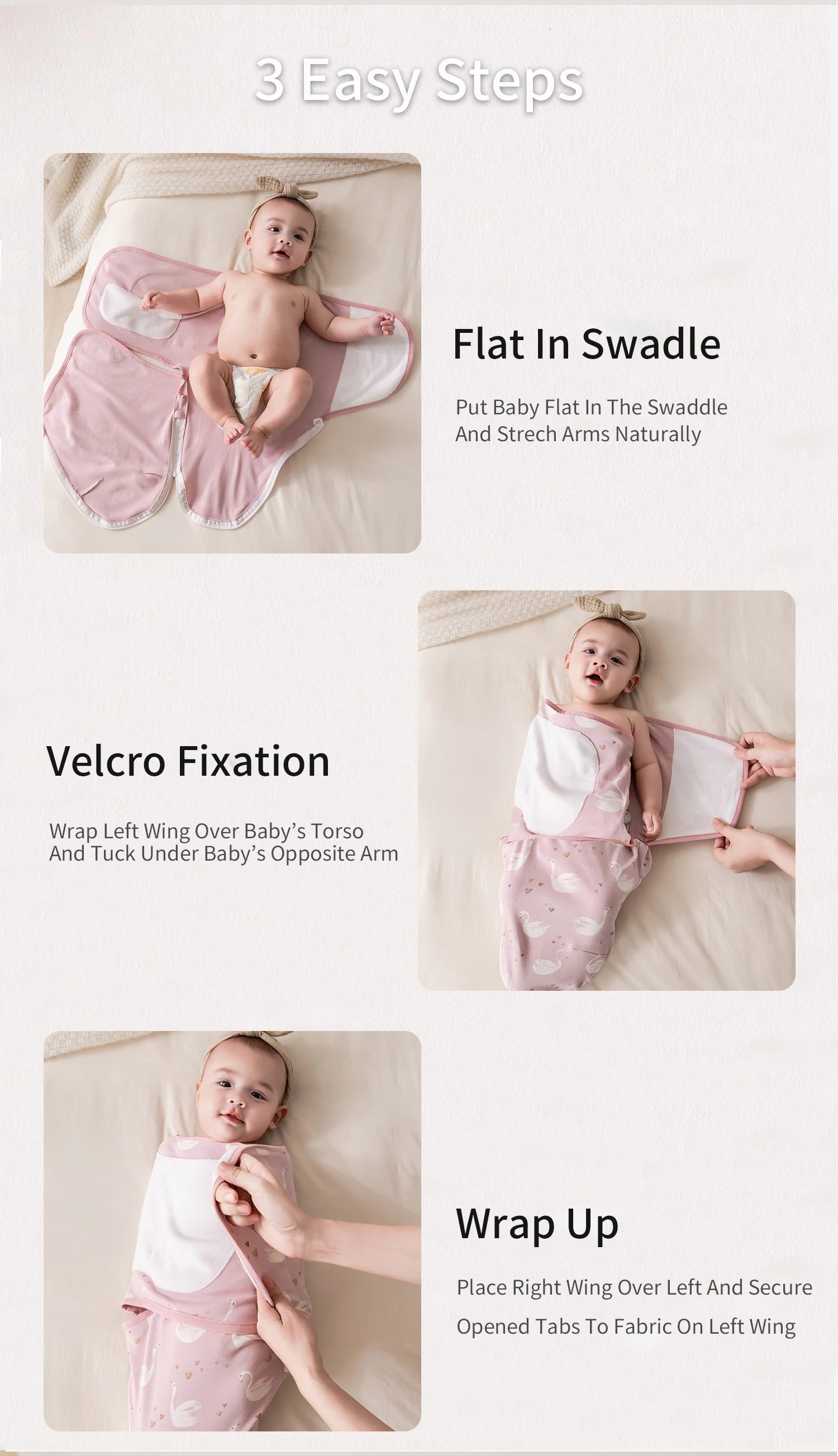 INSULAR Baby Cotton Swaddling Cloth.