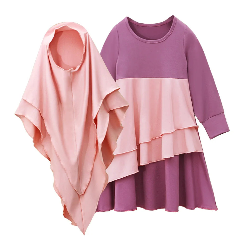 2Pcs Abaya Sets for Girls