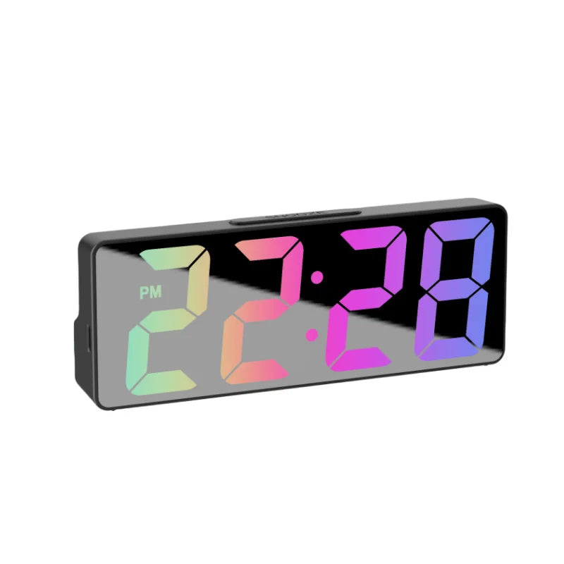 Voice Control Digital Alarm Clock  (Night Mode Table Clock 12/24H) USB Plug-in with LED