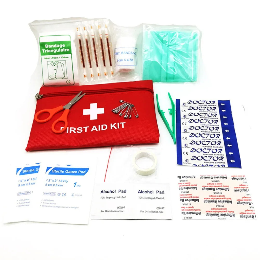 13-Piece Set First Aid Kit:  with Wound Care Supplies