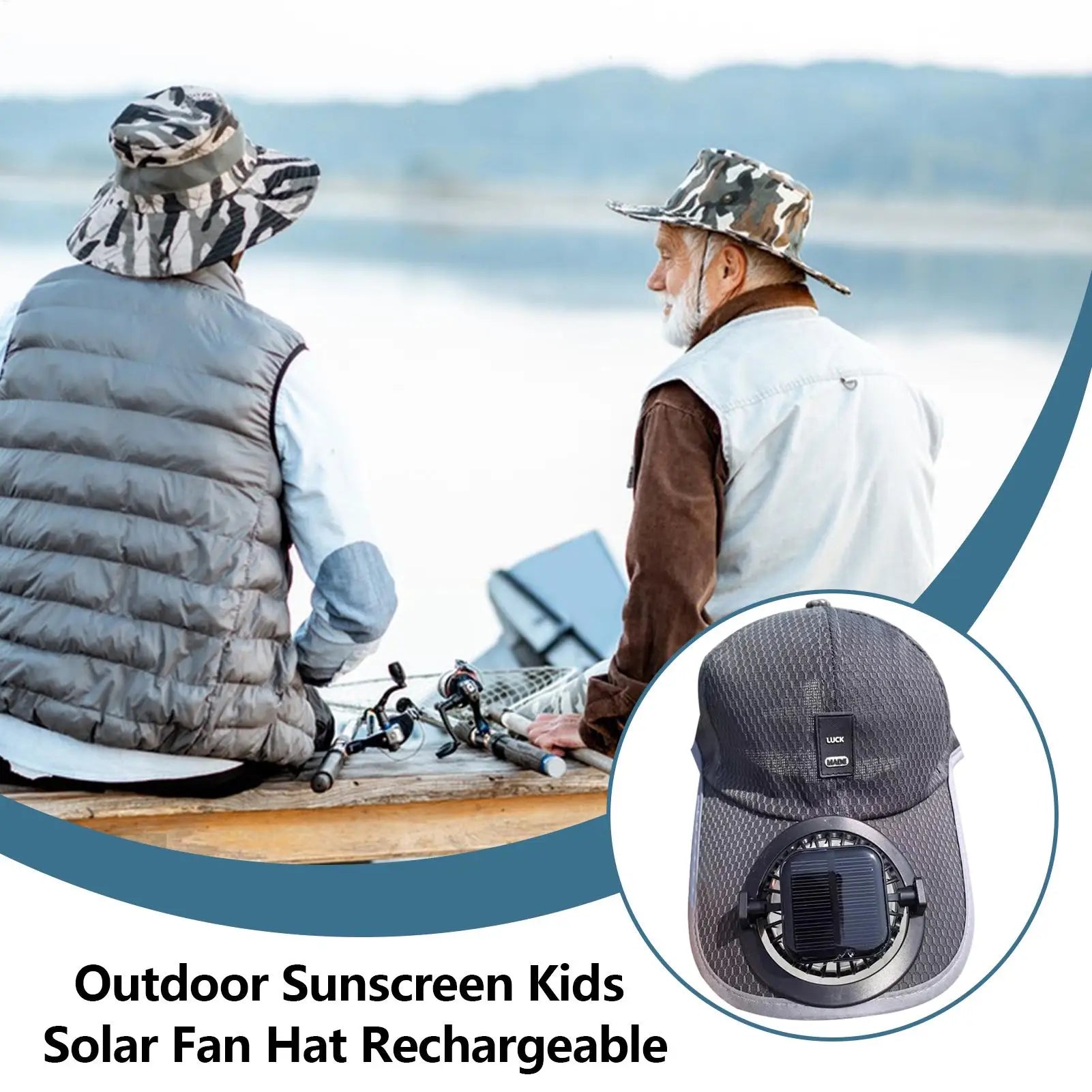 Men & Women Fan  rechargeable solar Fan