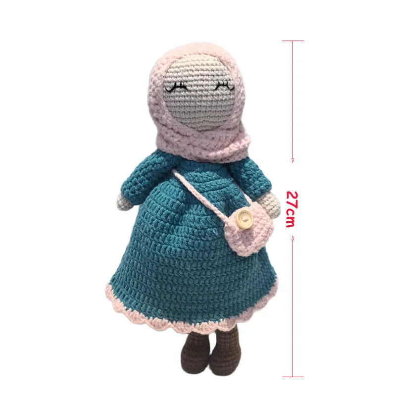 Knitted Islamic Toys Crochet Dolls (gifts) with Hijab for our baby Girls