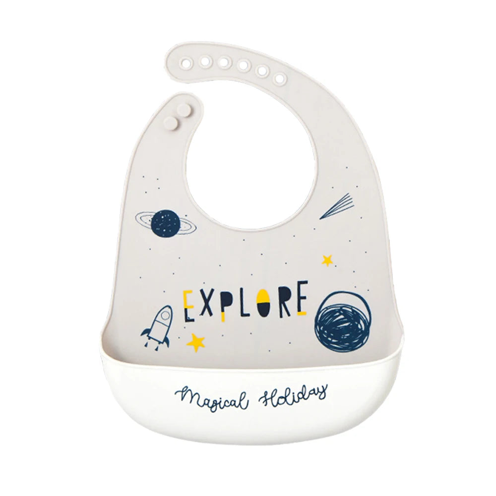 Soft Silicone Cartoon Waterproof Baby Bibs