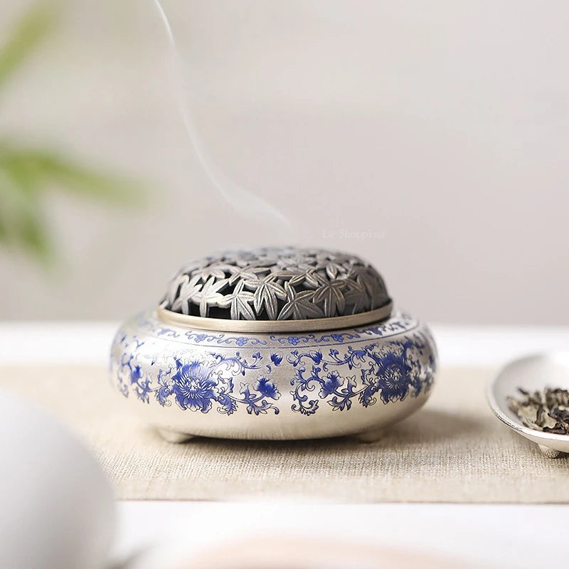 Silver-plated Ceramic Incense Burner