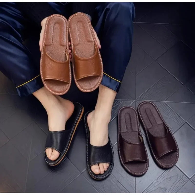 Genuine Cow Leather Sandals Indoor for Men & Women