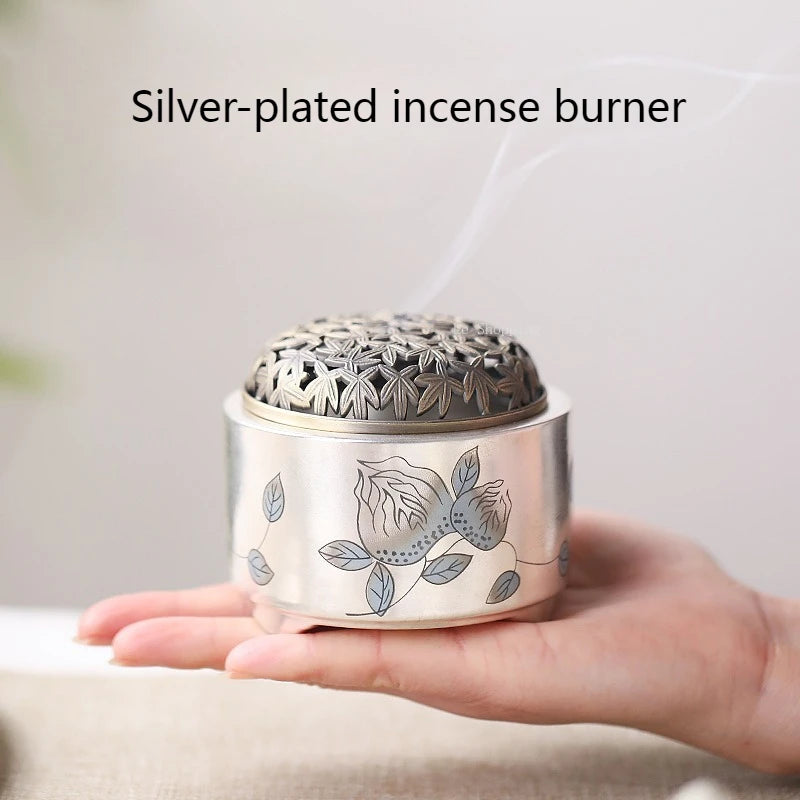 Silver-plated Ceramic Incense Burner