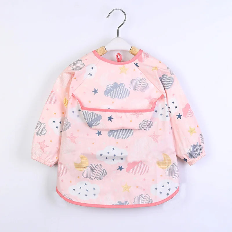Baby & Toddler Waterproof Feeding Bib Apron  (long sleeves)