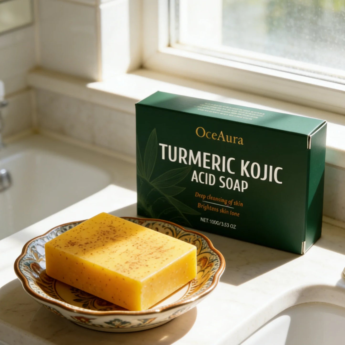OceAura Turmeric Kojic Acid Soap Deep Cleansing and Exfoliating. Hajj