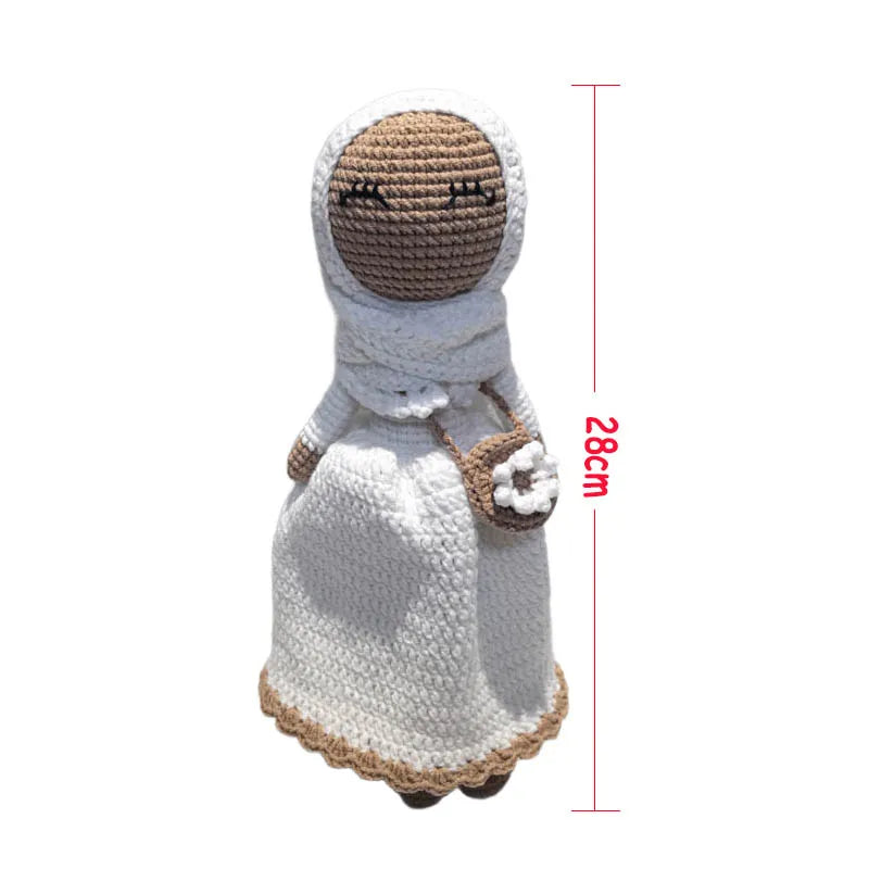 Knitted Islamic Toys Crochet Dolls (gifts) with Hijab for our baby Girls