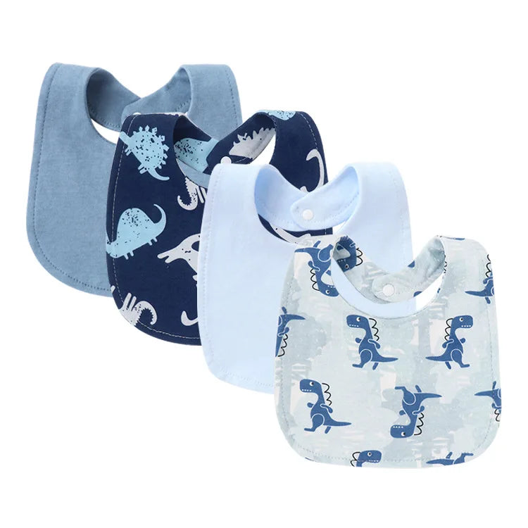 4Pcs Cartoon Baby Bib
