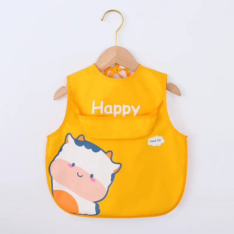 Baby & Toddler Waterproof Feeding Bib Apron  (long sleeves)