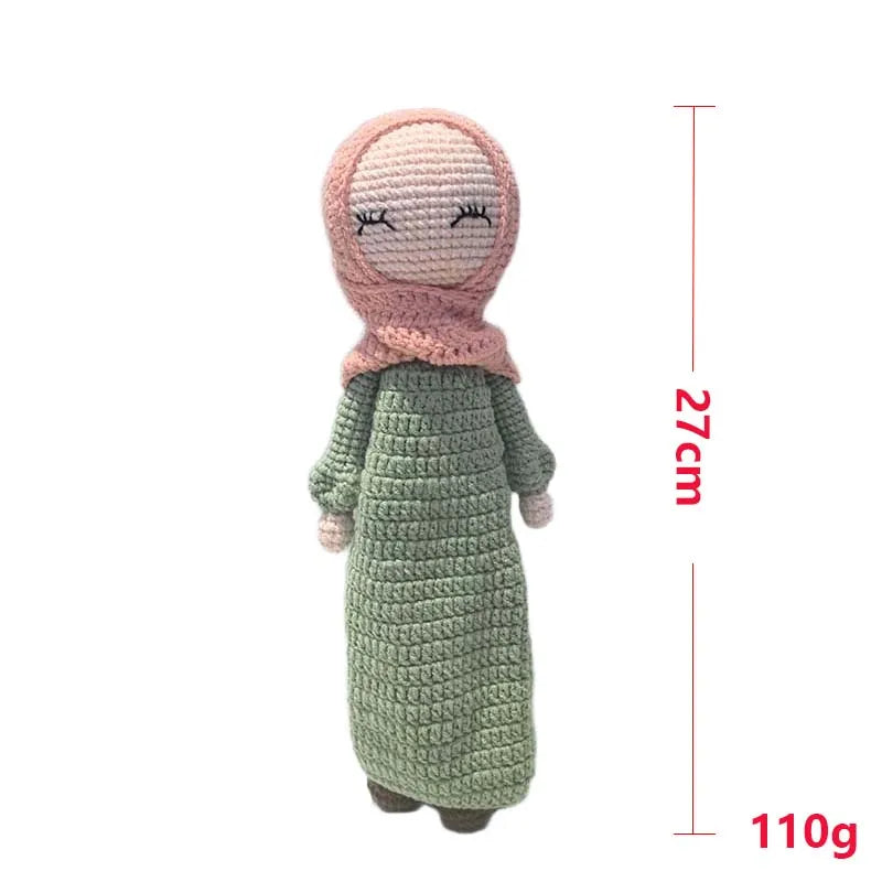 Knitted Islamic Toys Crochet Dolls (gifts) with Hijab for our baby Girls