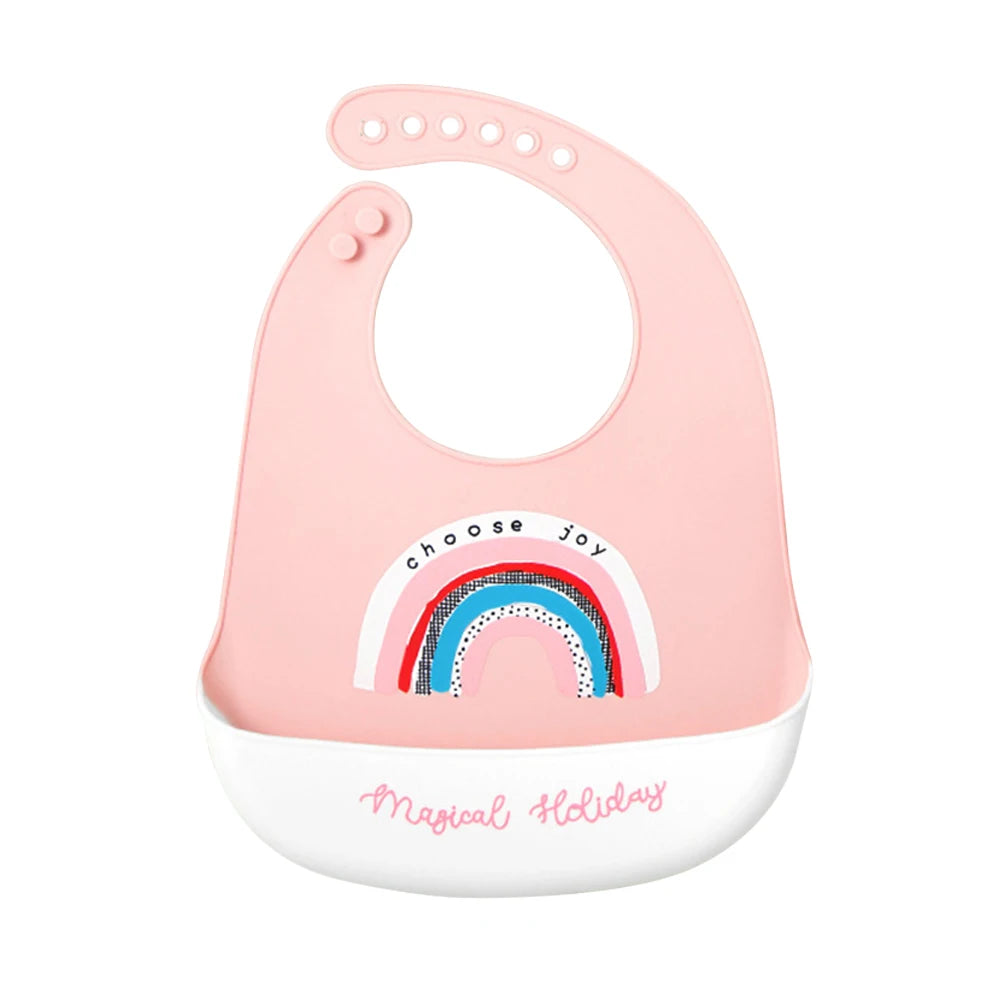 Soft Silicone Cartoon Waterproof Baby Bibs