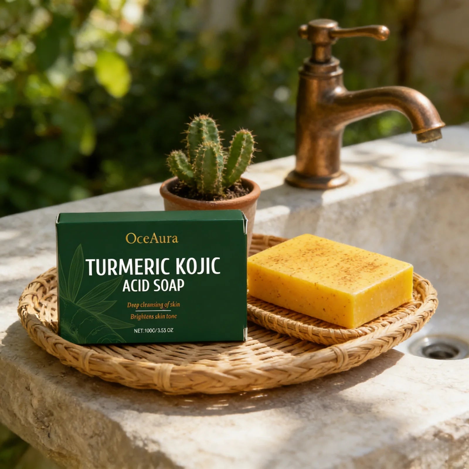 OceAura Turmeric Kojic Acid Soap Deep Cleansing and Exfoliating. Hajj