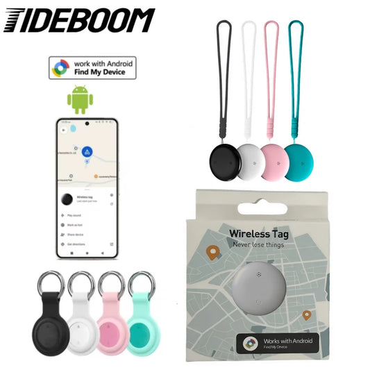 Tideboom Smart Tracker Works with Android Google Find My Device