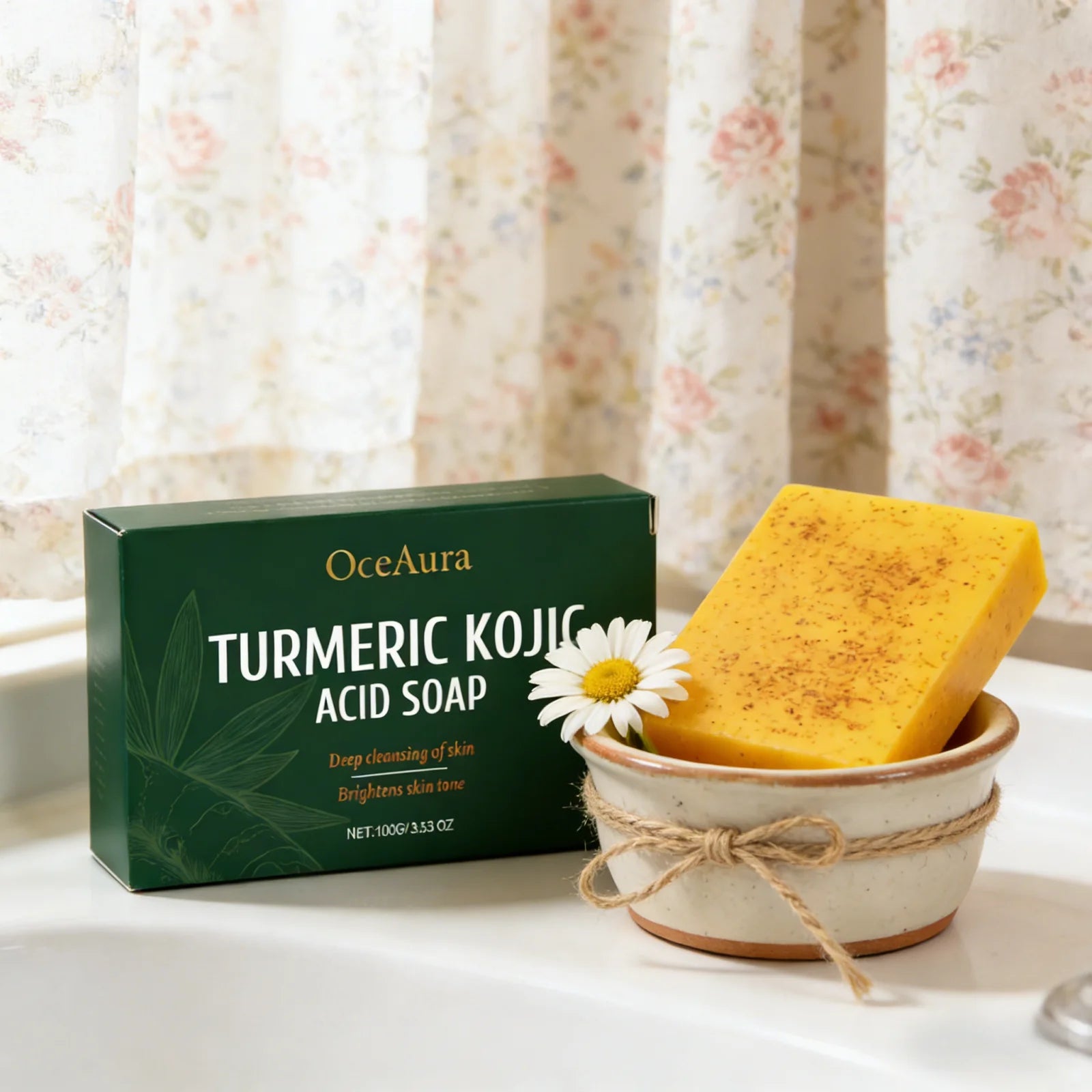 OceAura Turmeric Kojic Acid Soap Deep Cleansing and Exfoliating. Hajj