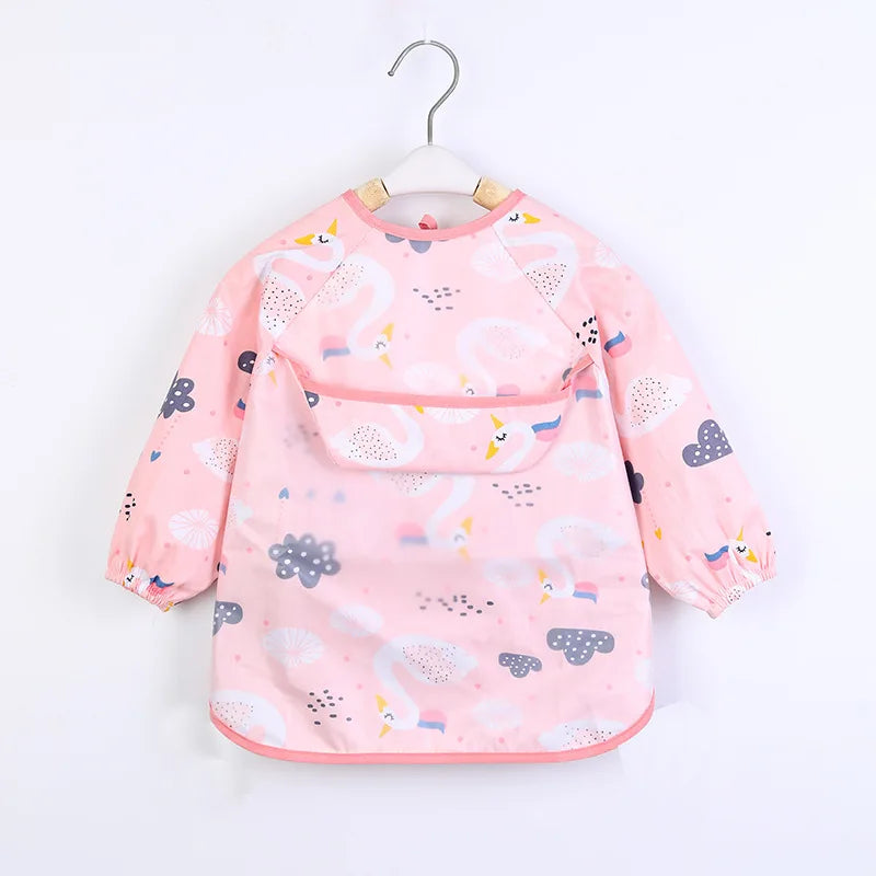 Baby & Toddler Waterproof Feeding Bib Apron  (long sleeves)