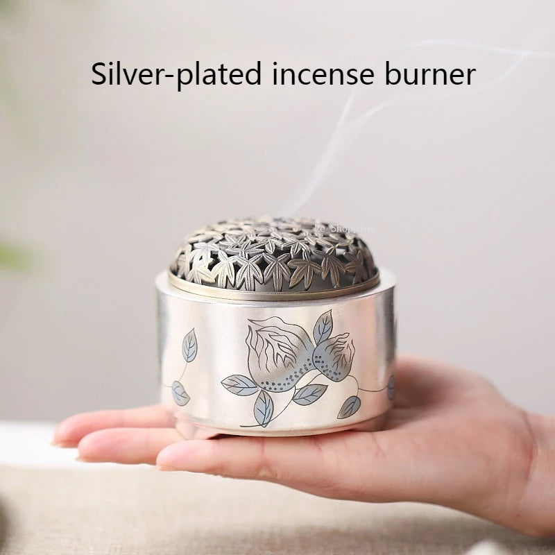 Silver-plated Ceramic Incense Burner