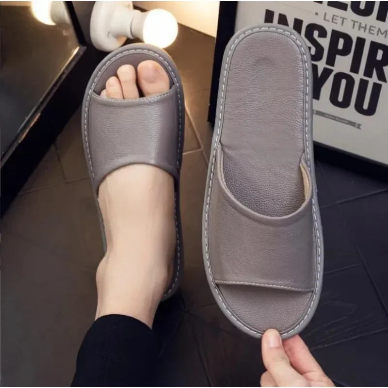 Genuine Cow Leather Sandals Indoor for Men & Women