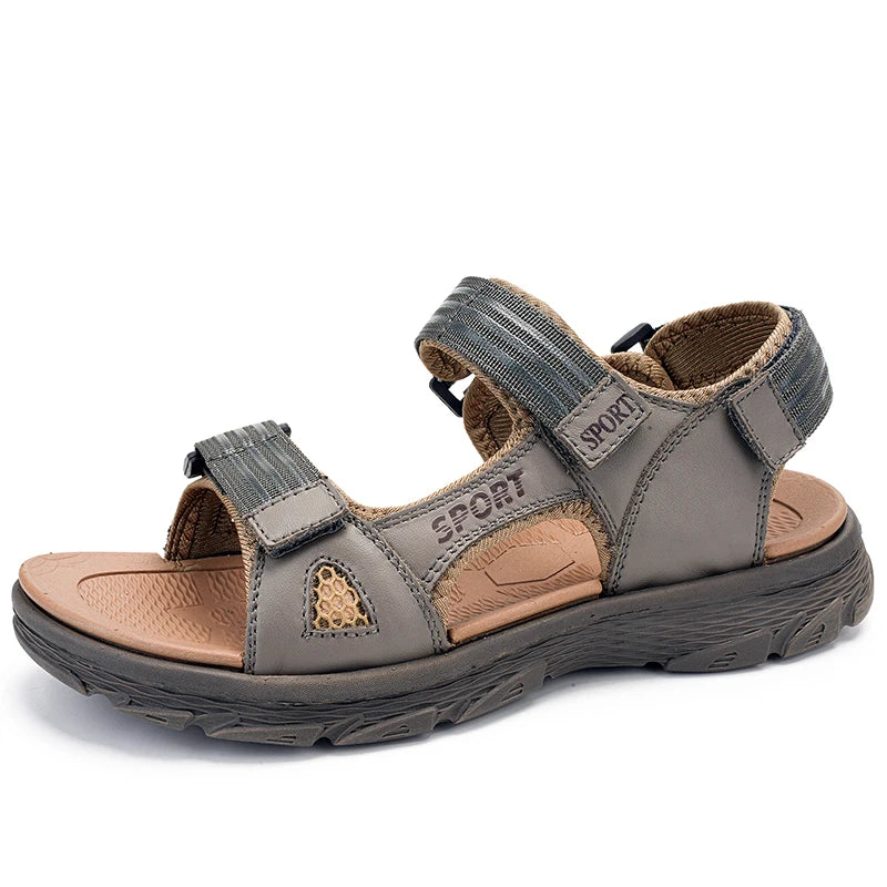 New Summer Lightweight Men Leather Roman Sandals