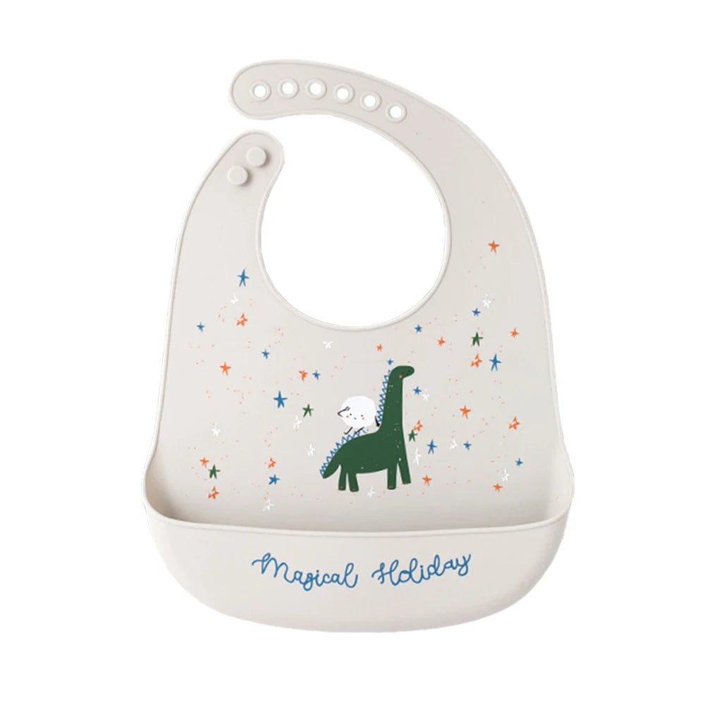 Soft Silicone Cartoon Waterproof Baby Bibs