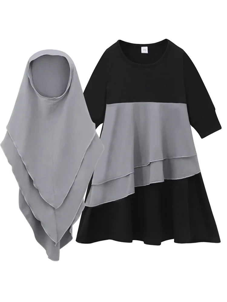 2Pcs Abaya Sets for Girls