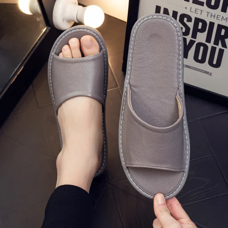 Genuine Cow Leather Sandals Indoor for Men & Women