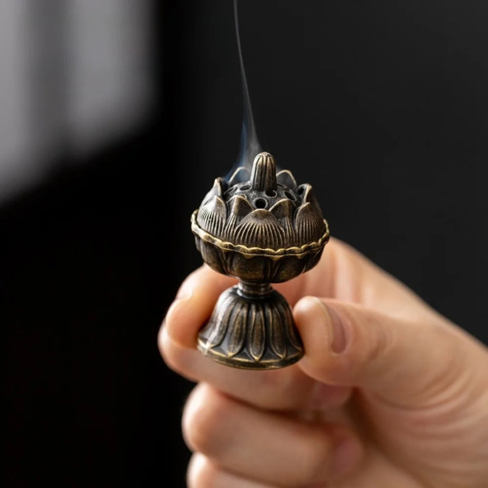 Lotus Lamp Incense Stick Burner Sandalwood