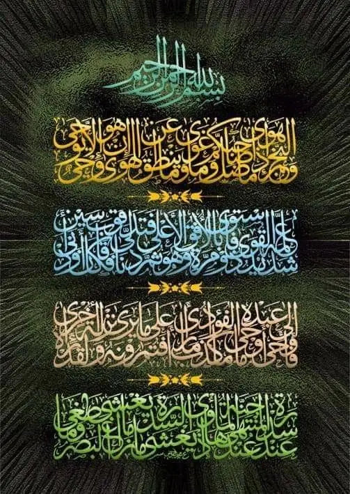 Islamic Calligraphy Canvas Wall Art