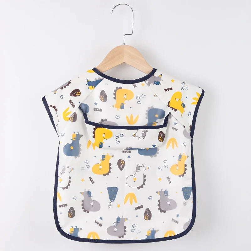 Baby & Toddler Waterproof Feeding Bib Apron  (long sleeves)