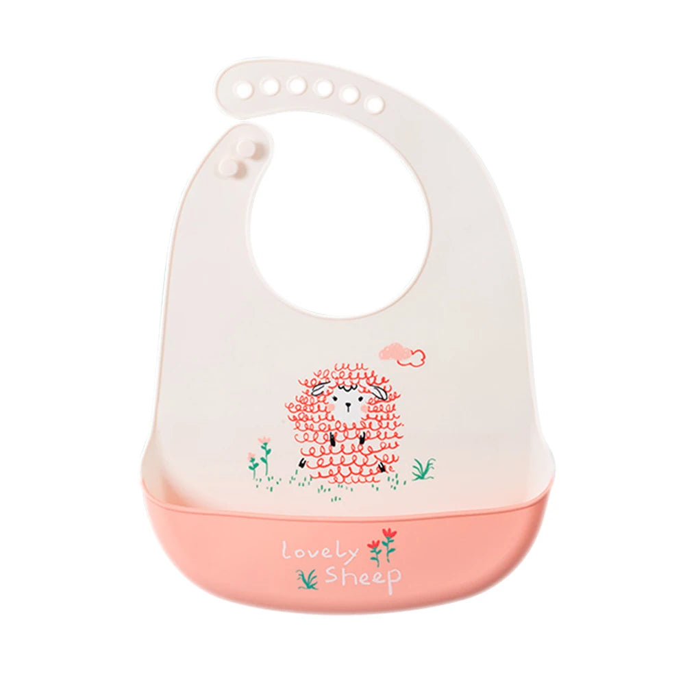 Soft Silicone Cartoon Waterproof Baby Bibs