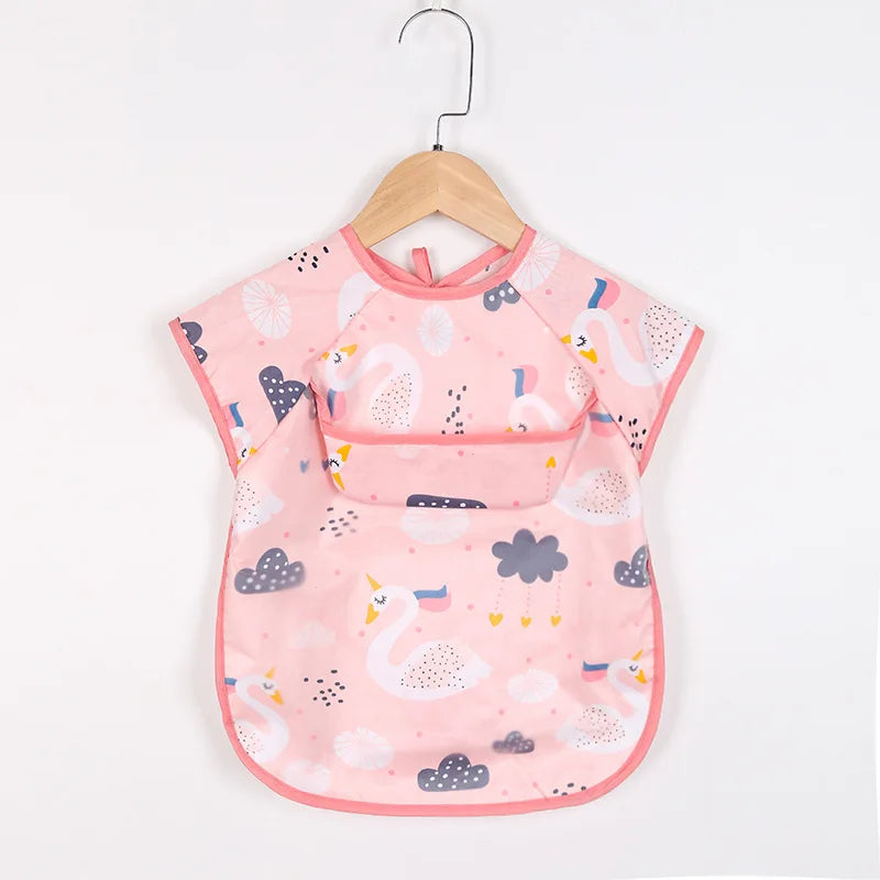 Baby & Toddler Waterproof Feeding Bib Apron  (long sleeves)