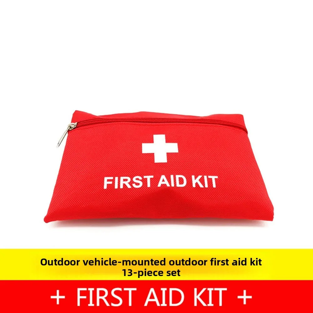 13-Piece Set First Aid Kit:  with Wound Care Supplies