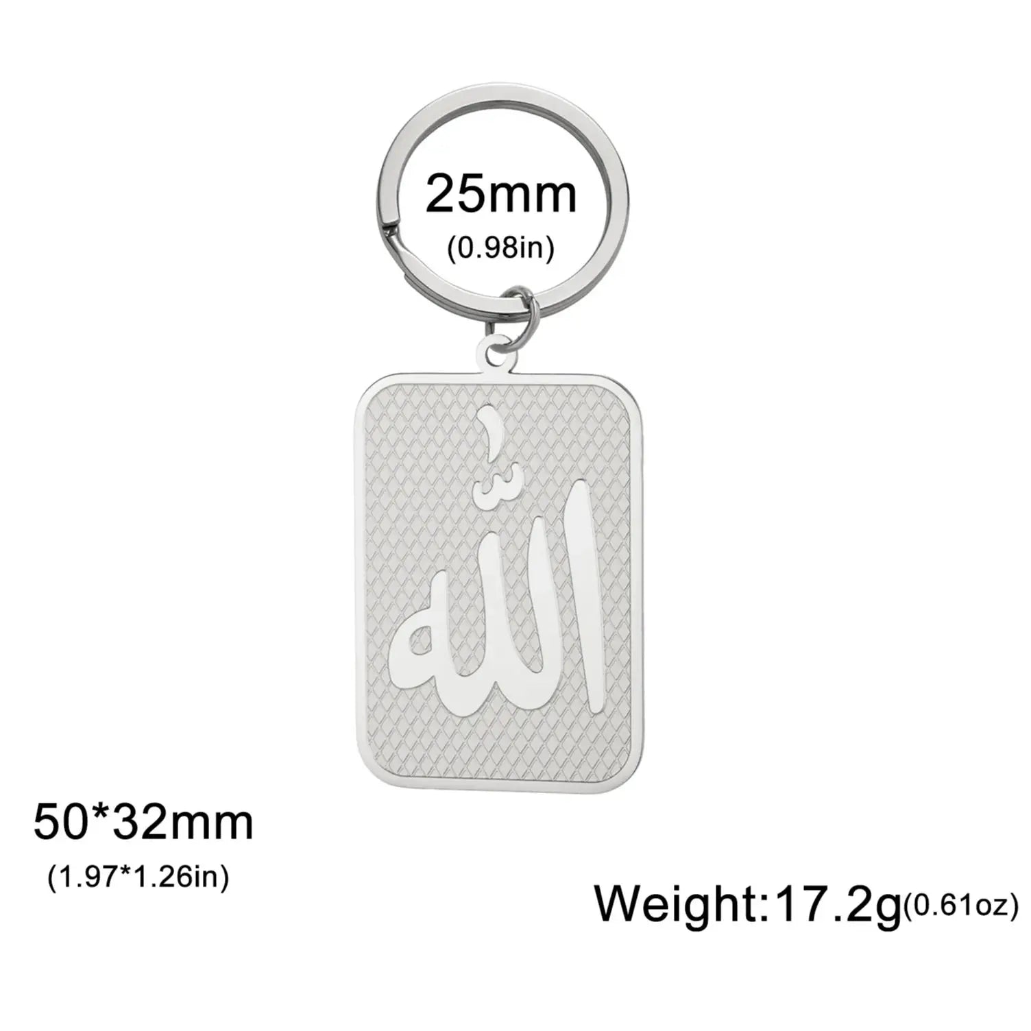 Islamic Allah Pendant Keychain Stainless Steel