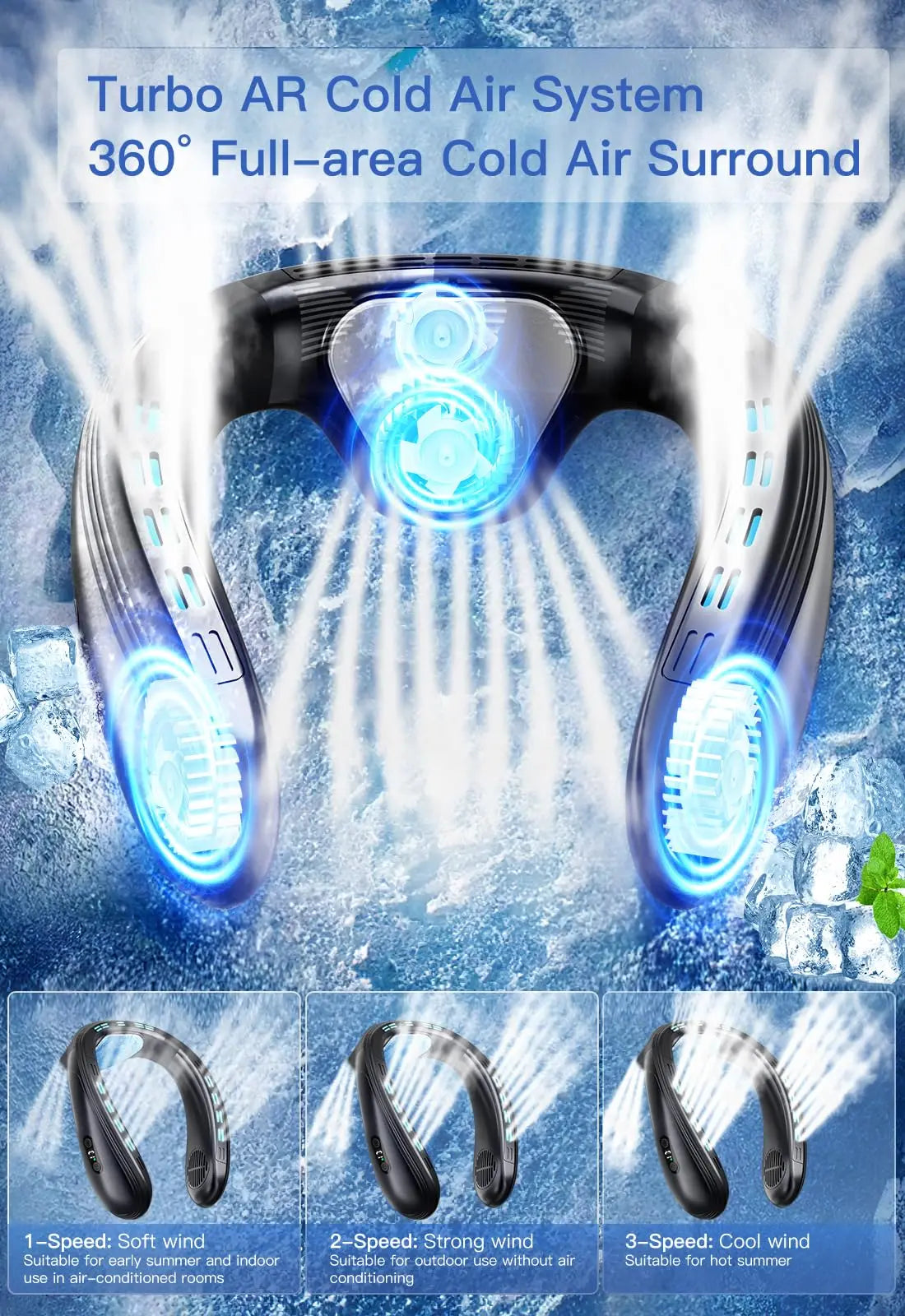 Powerful  Rechargeable Cooling  Neck Air Conditioner