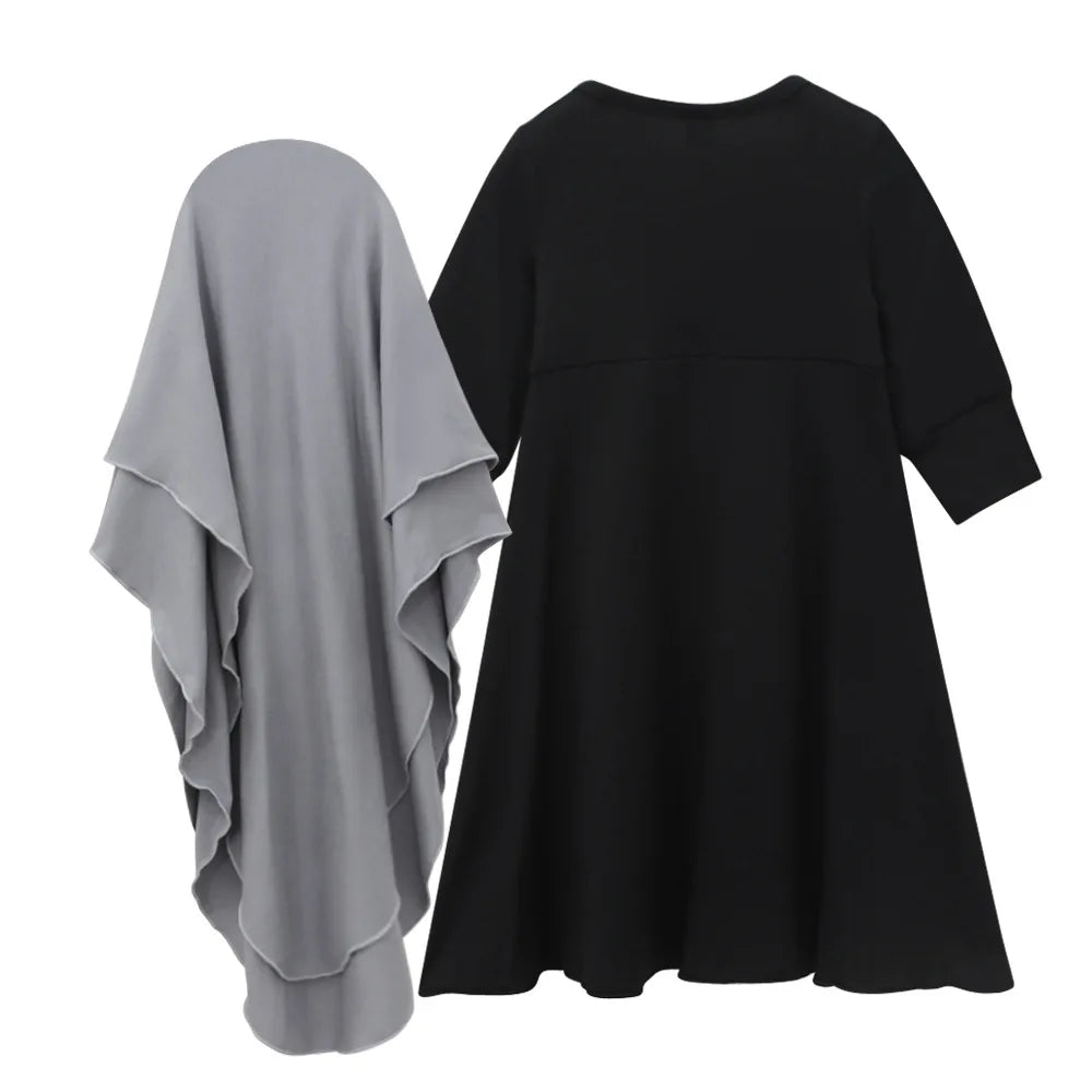 2Pcs Abaya Sets for Girls
