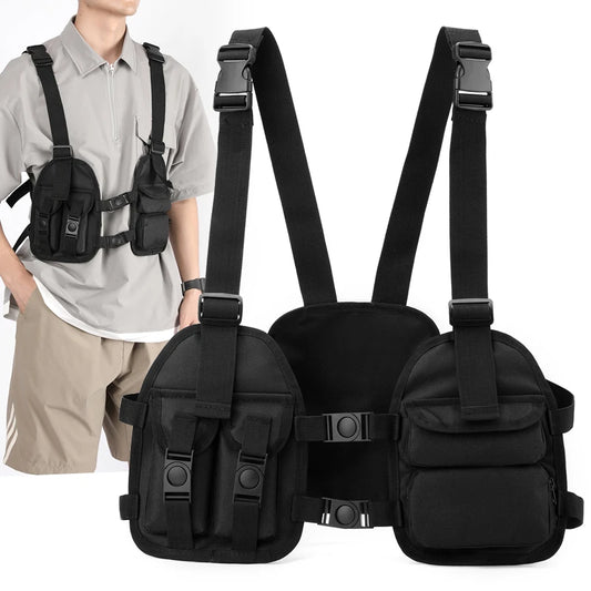 Unisex secured Multi-pocket Vest Backpack