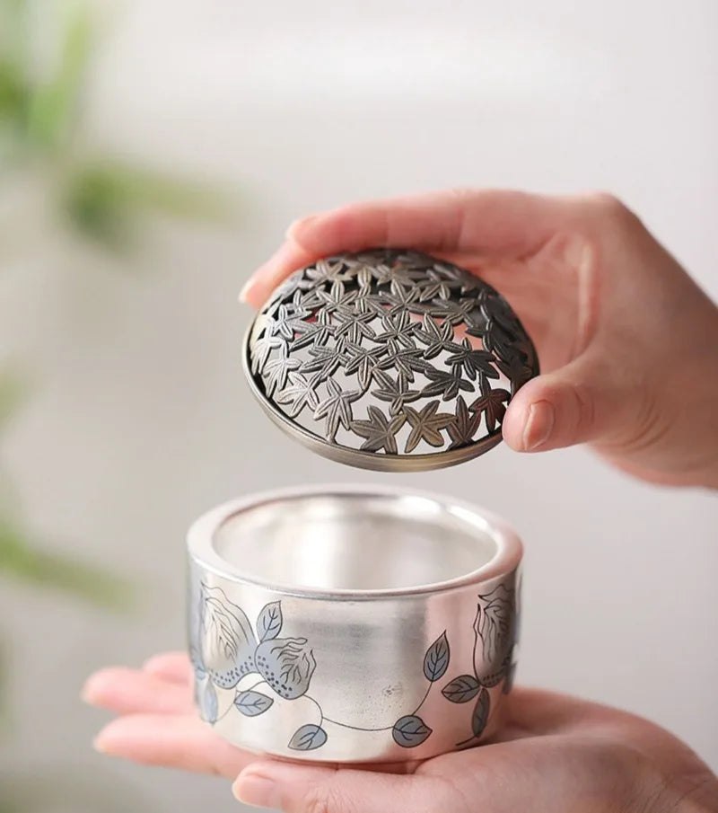 Silver-plated Ceramic Incense Burner