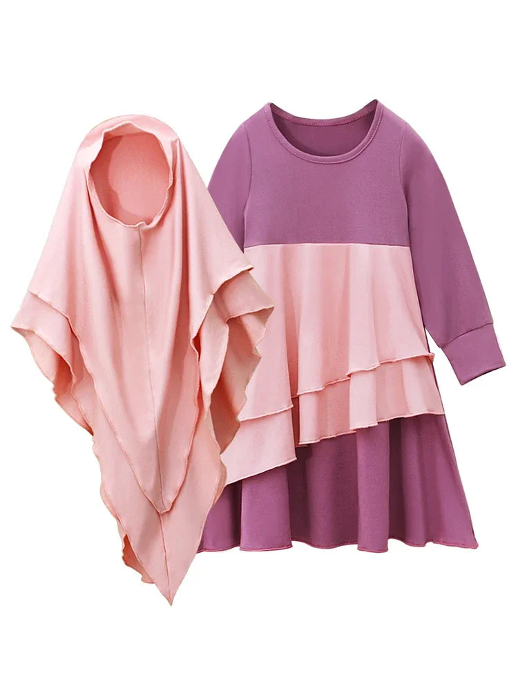 2Pcs Abaya Sets for Girls
