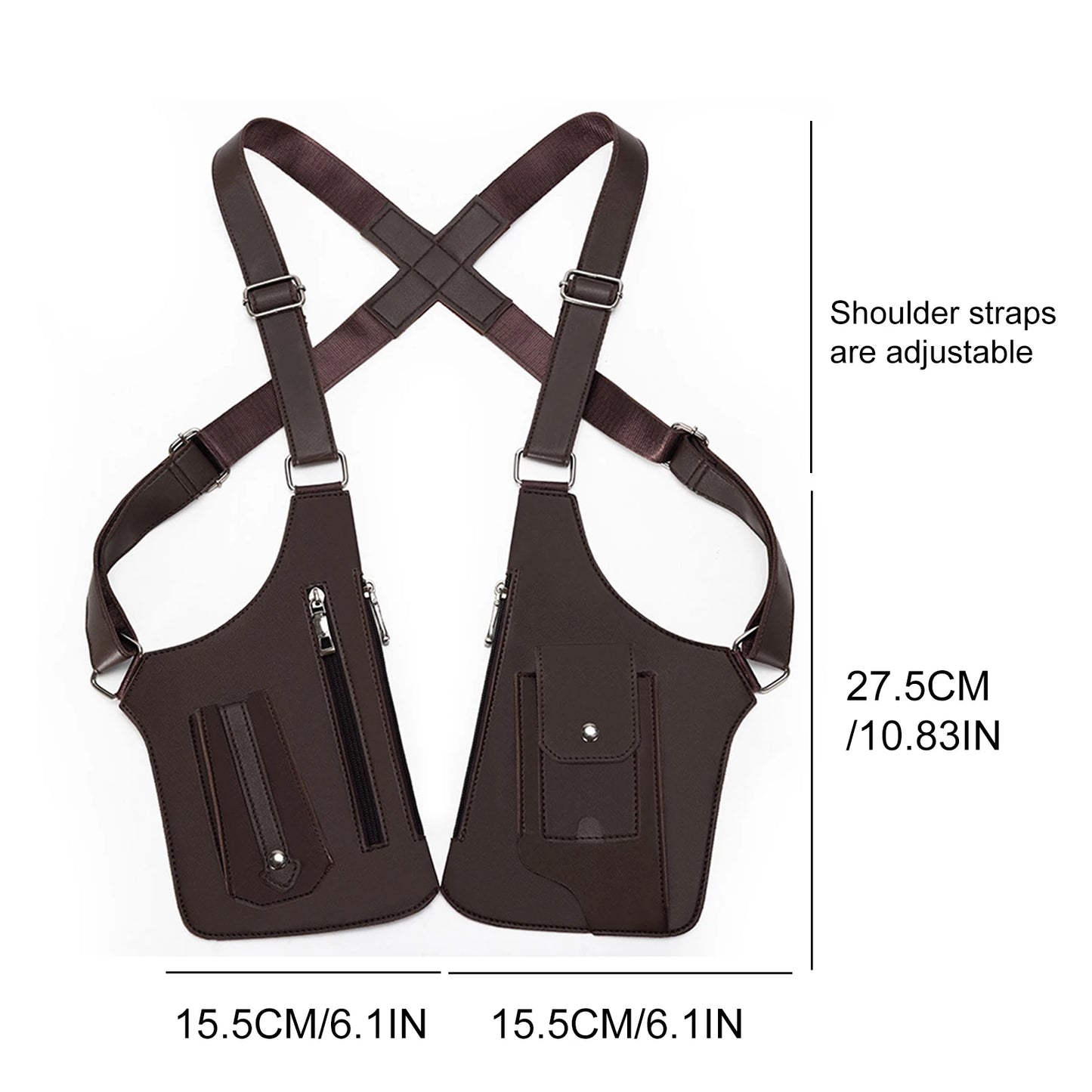 PU Leather Double Shoulder Armpit Bag Anti Pickpockets. hajj