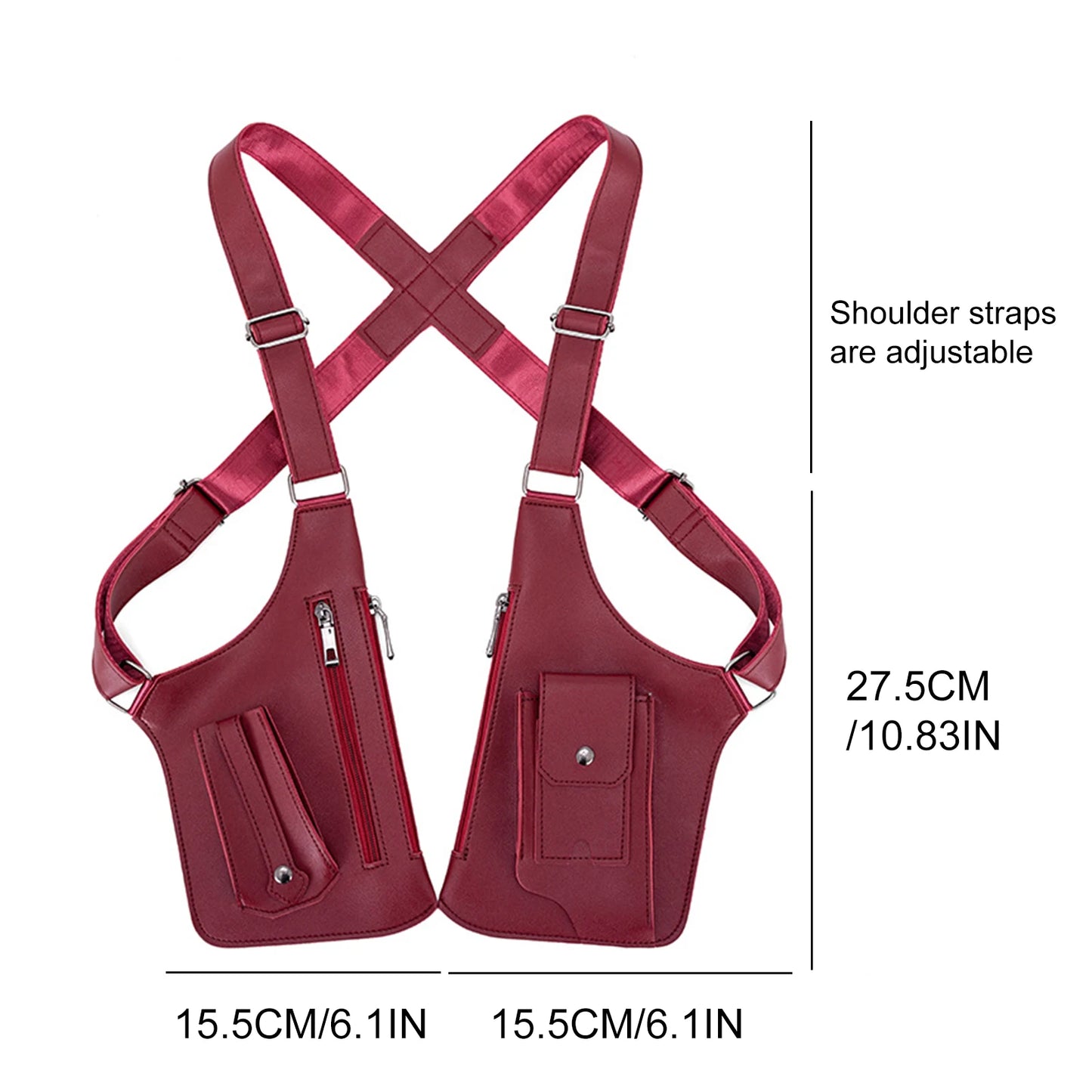 PU Leather Double Shoulder Armpit Bag Anti Pickpockets. hajj