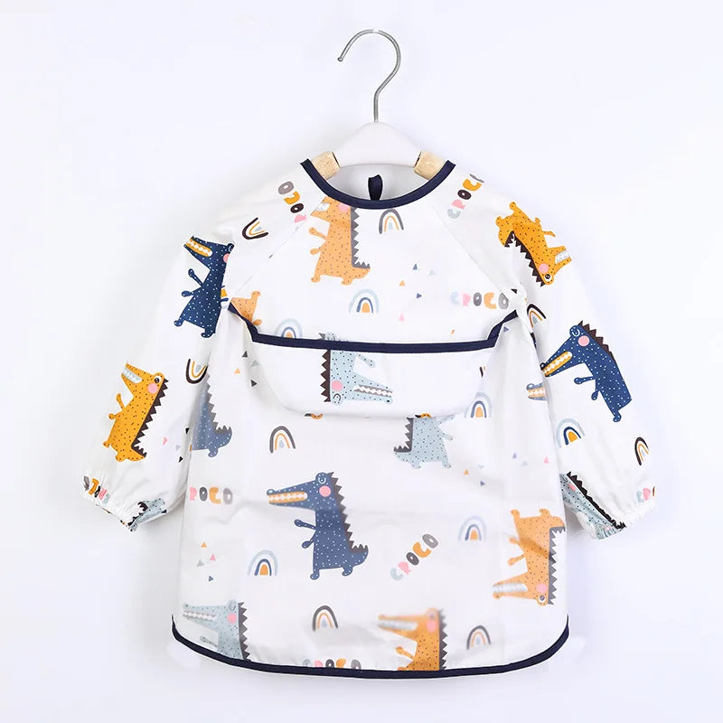 Baby & Toddler Waterproof Feeding Bib Apron  (long sleeves)