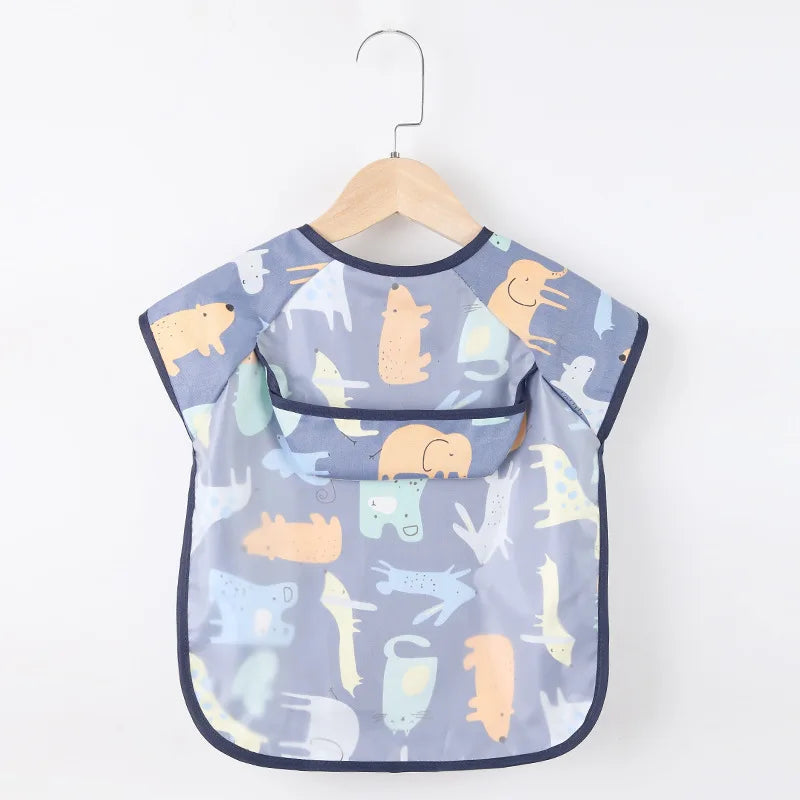 Baby & Toddler Waterproof Feeding Bib Apron  (long sleeves)