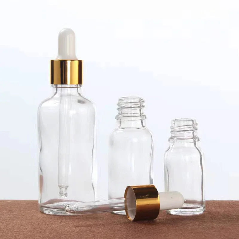 15/30/50ml Essential Oil Glass Aromatherapy Liquid Brown Drop Empty Dropper Bottle