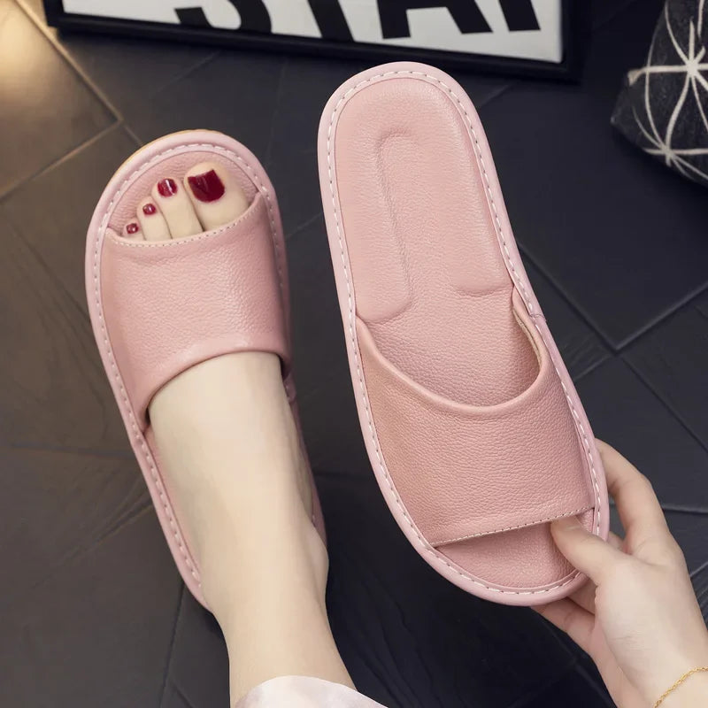 Genuine Cow Leather Sandals Indoor for Men & Women