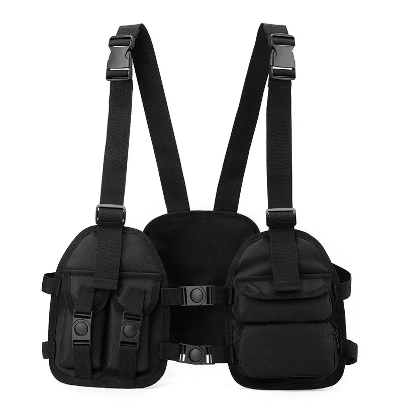 Unisex secured Multi-pocket Vest Backpack
