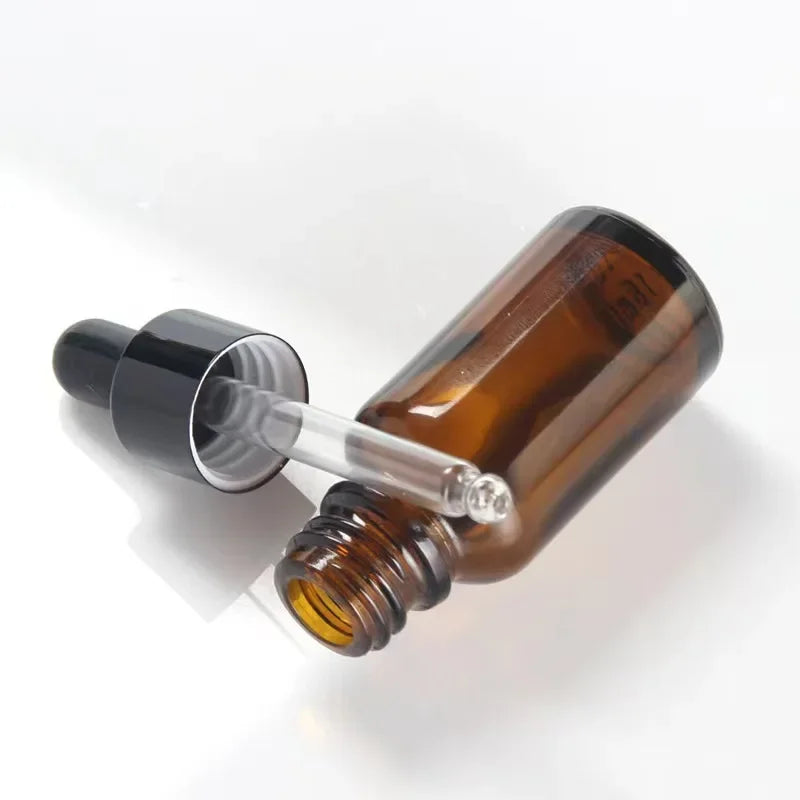 15/30/50ml Essential Oil Glass Aromatherapy Liquid Brown Drop Empty Dropper Bottle