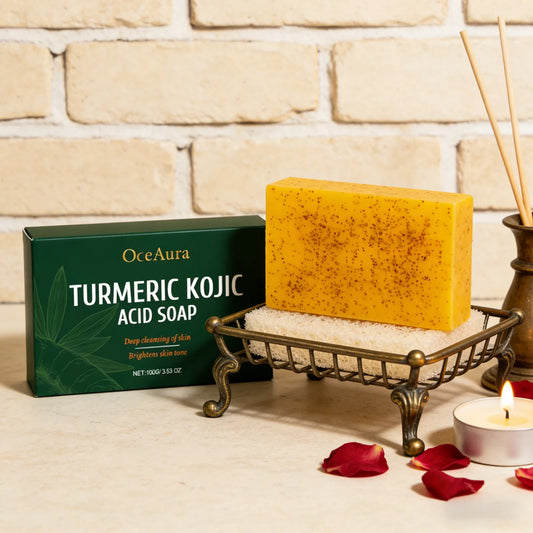 OceAura Turmeric Kojic Acid Soap Deep Cleansing and Exfoliating. Hajj